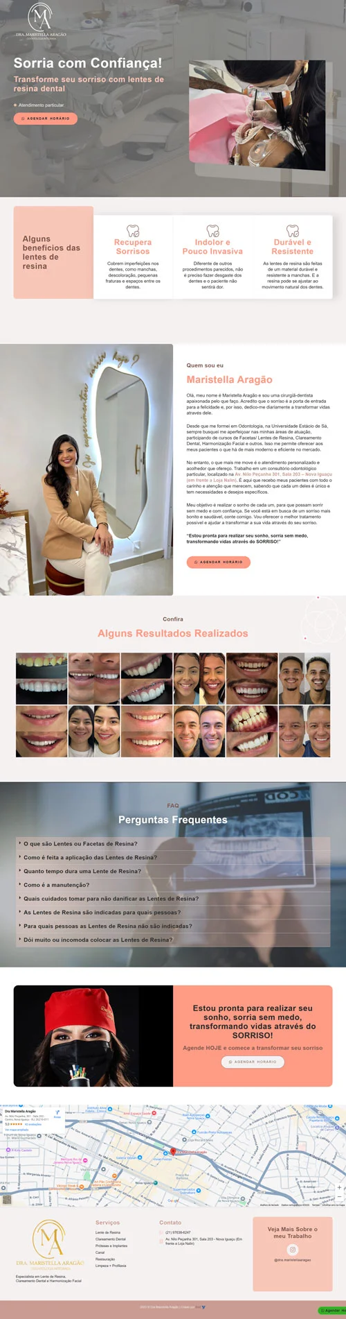 Landing Page da Dra. Maristella Aragão